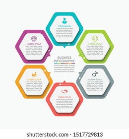 Business circle. timeline infographic icons designed for abstract background template