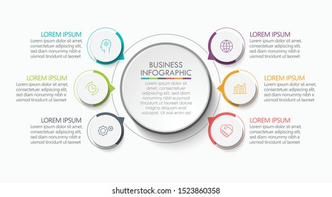 Business circle. timeline infographic icons designed for abstract background template