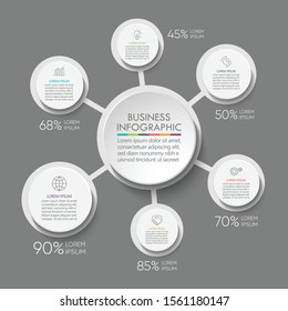 Business circle. timeline infographic icons designed for abstract background template 