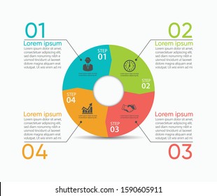 Business circle. timeline infographic icons designed for abstract background template