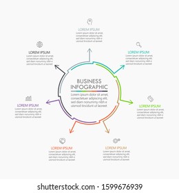 Business circle. timeline infographic icons designed for abstract background template