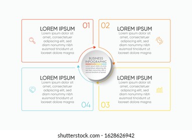 Business circle. timeline infographic icons designed for abstract background template 