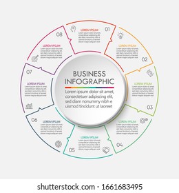 Business circle. timeline infographic icons designed for abstract background template 