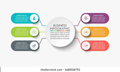 Business Circle. Timeline Infographic Icons Designed For Abstract Background Template