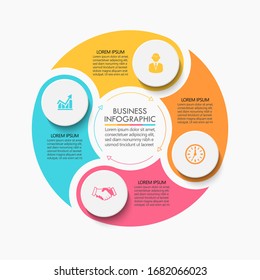 Business circle. timeline infographic icons designed for abstract background template 