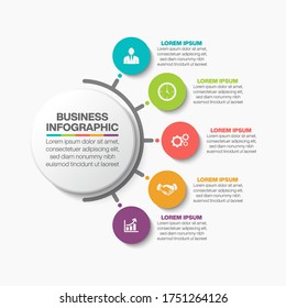 Business circle. timeline infographic icons designed for abstract background template