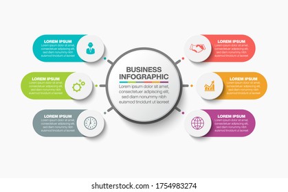 Business circle. timeline infographic icons designed for abstract background template