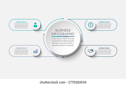 Business circle. timeline infographic icons designed for abstract background template