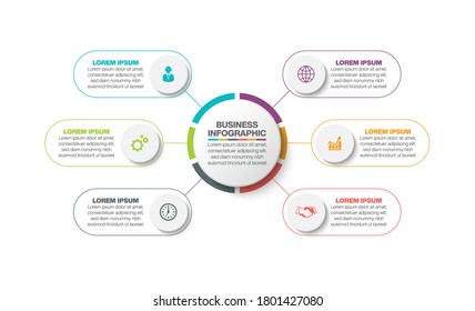Business circle. timeline infographic icons designed for abstract background template