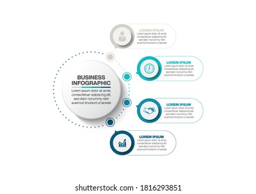 Business circle. timeline infographic icons designed for abstract background template