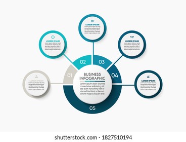 Business circle. timeline infographic icons designed for abstract background template