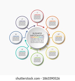 Business circle. timeline infographic icons designed for abstract background template