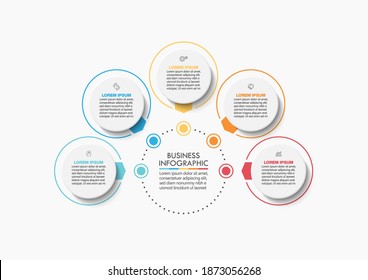 Business circle. timeline infographic icons designed for abstract background template