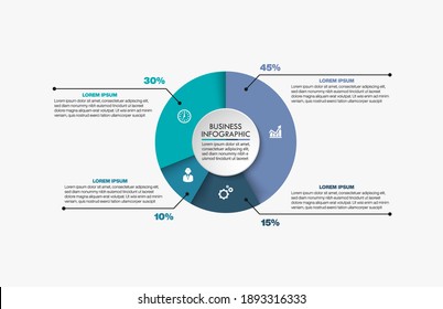 Business circle. timeline infographic with icons designed for abstract background template