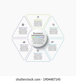 Business circle. timeline infographic icons designed for abstract background template