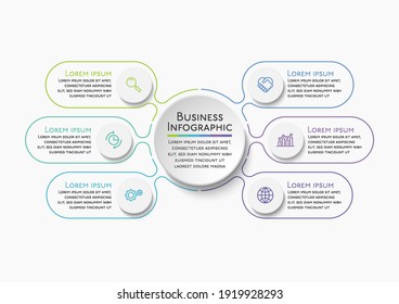 Business circle. timeline infographic icons designed for abstract background template
