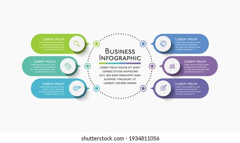 Business Circle. Timeline Infographic Icons Designed For Abstract Background Template