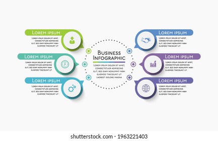 Business circle. timeline infographic icons designed for abstract background template