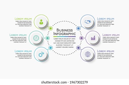 Business circle. timeline infographic icons designed for abstract background template