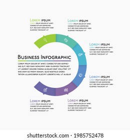 Business circle. timeline infographic icons designed for abstract background template