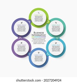 Business circle. timeline infographic icons designed for abstract background template