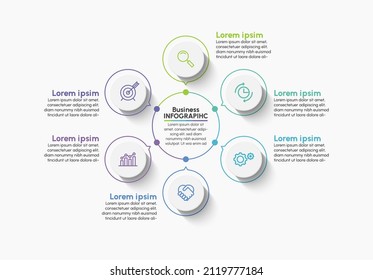 Business circle. timeline infographic icons designed for abstract background template