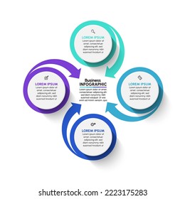 Business circle. timeline infographic icons designed for abstract background template