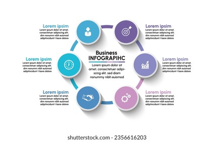 Business circle. timeline infographic icons designed for abstract background template