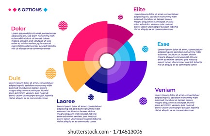 Business circle vector design, modern template for creating infographics, presentations