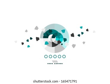 Fondo abstracto de forma geométrica de círculos empresariales