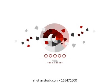 Business circles geometric shape abstract background