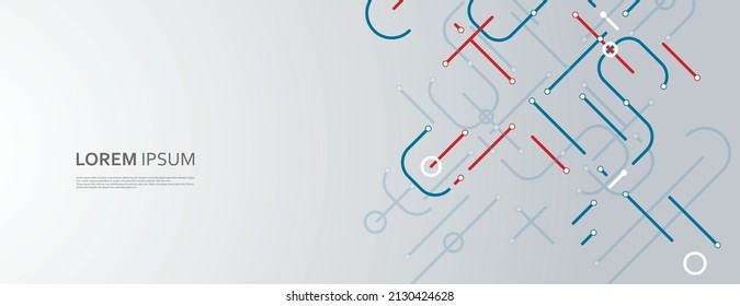 Business circuit drawing communication. Vector innovation connect circles. Digital dot elements