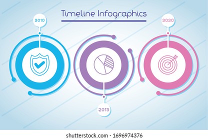 business circular time line infographics vector illustration design