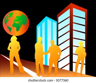 business city