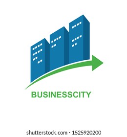 BUSINESS CITY LOGO DESIGN VECTOR