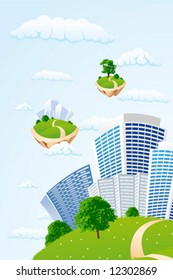 Business city in the sky