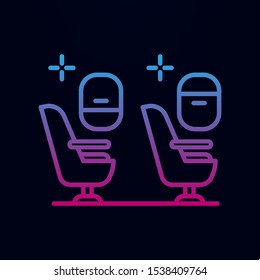 Business class chair, airport nolan icon. Simple thin line, outline vector of airport icons for ui and ux, website or mobile application