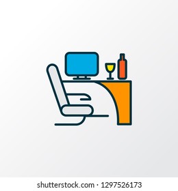 Business class icon colored line symbol. Premium quality isolated vip element in trendy style.