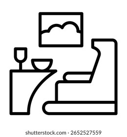 Vektorgrafik der Business Class-Symbolzeile