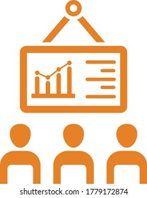 Icono de clase empresarial / versión naranja