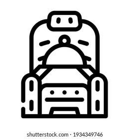 Business Class Lunch Linie Symbol Vektor. Geschäftsklasse Mittagszeichen. isoliertes Kontursymbol