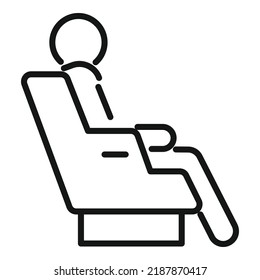 Business class seat icon outline vector. Airplane travel. Air departure