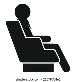 Business class seat icon simple vector. Airplane travel. Air departure