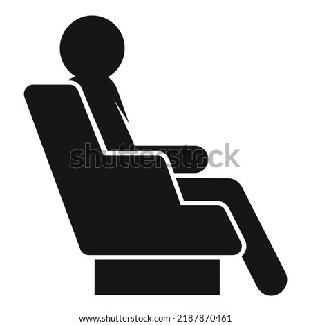 Business class seat icon simple vector. Airplane travel. Air departure