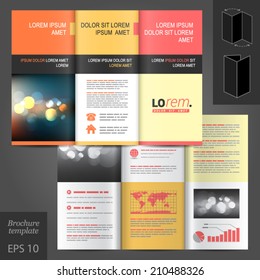 Business classic vector brochure template design
