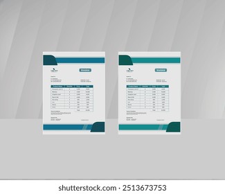 Business Clean invoice design template