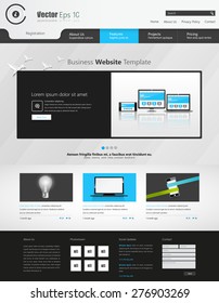 Business Clean Website Tempalte Design. Eps 10