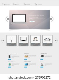 Business Clean Website Tempalte Design. Eps 10