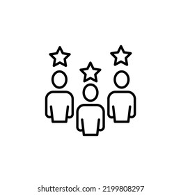 business client line icon. Simple element illustration. business client concept outline symbol design.