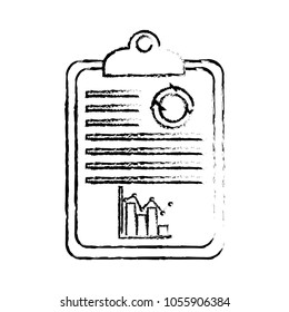 business clipboard bar graph statistics financial report